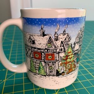 Vintage Christmas Village Ceramic Mug